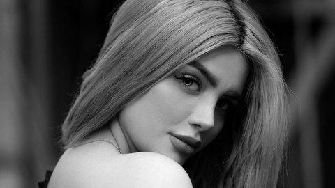 A portrait without colour