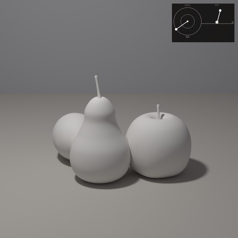 Where a shadow falls on another object it wraps around that object's form.