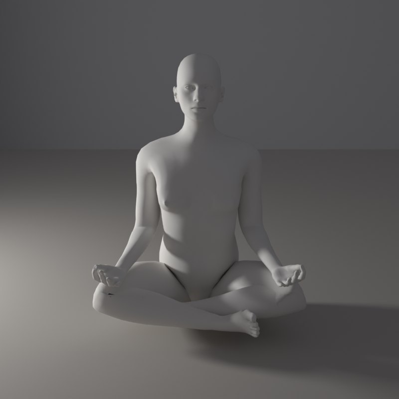 A seated figure under side light