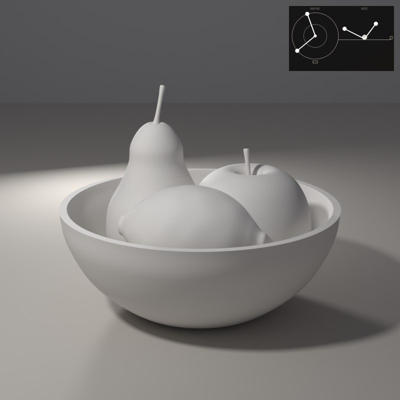 Overlapping shadows are darker than single shadows: use them to place objects in depth.